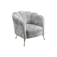 POLSTERSESSEL Adria mit Metallfüßen - Goldfarben/Grau, Holzwerkstoff/Textil (87/78/83cm) - Ravio