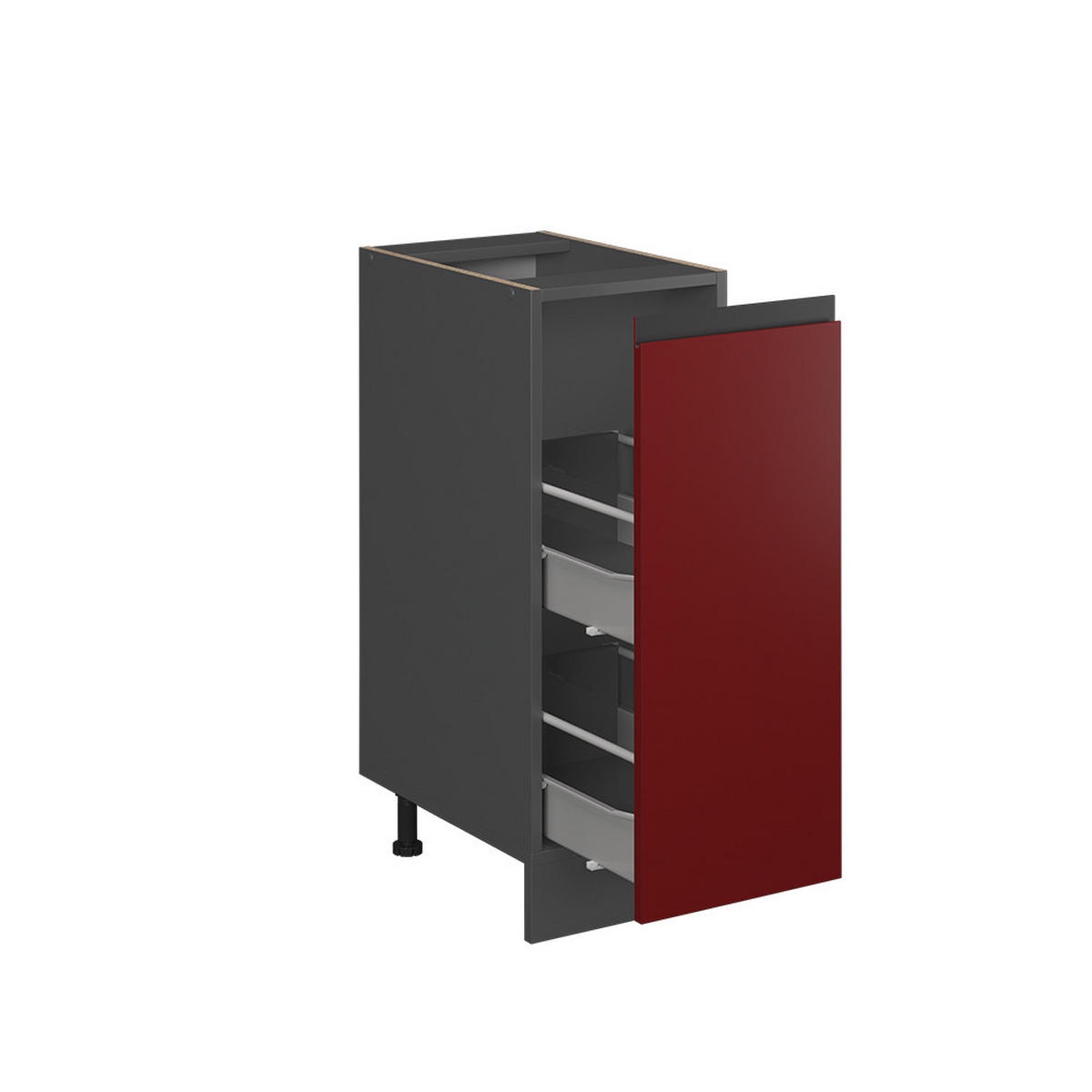 APOTHEKERSCHRANK R-Line Rot 30 cm, AP Eiche - Anthrazit/Rot, Holzwerkstoff (30/81.6/60cm) - Vicco