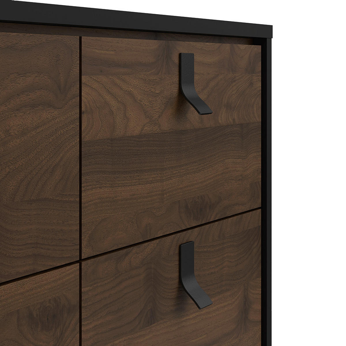 KOMMODE Schwarz - Schwarz, Holzwerkstoff (102/95/40cm) - ebuy24