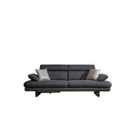 2 Sitzer SOFA Energy Nubuk Anthrazit - Anthrazit, Textil/Metall (200/80/100cm) - Villa Möbel