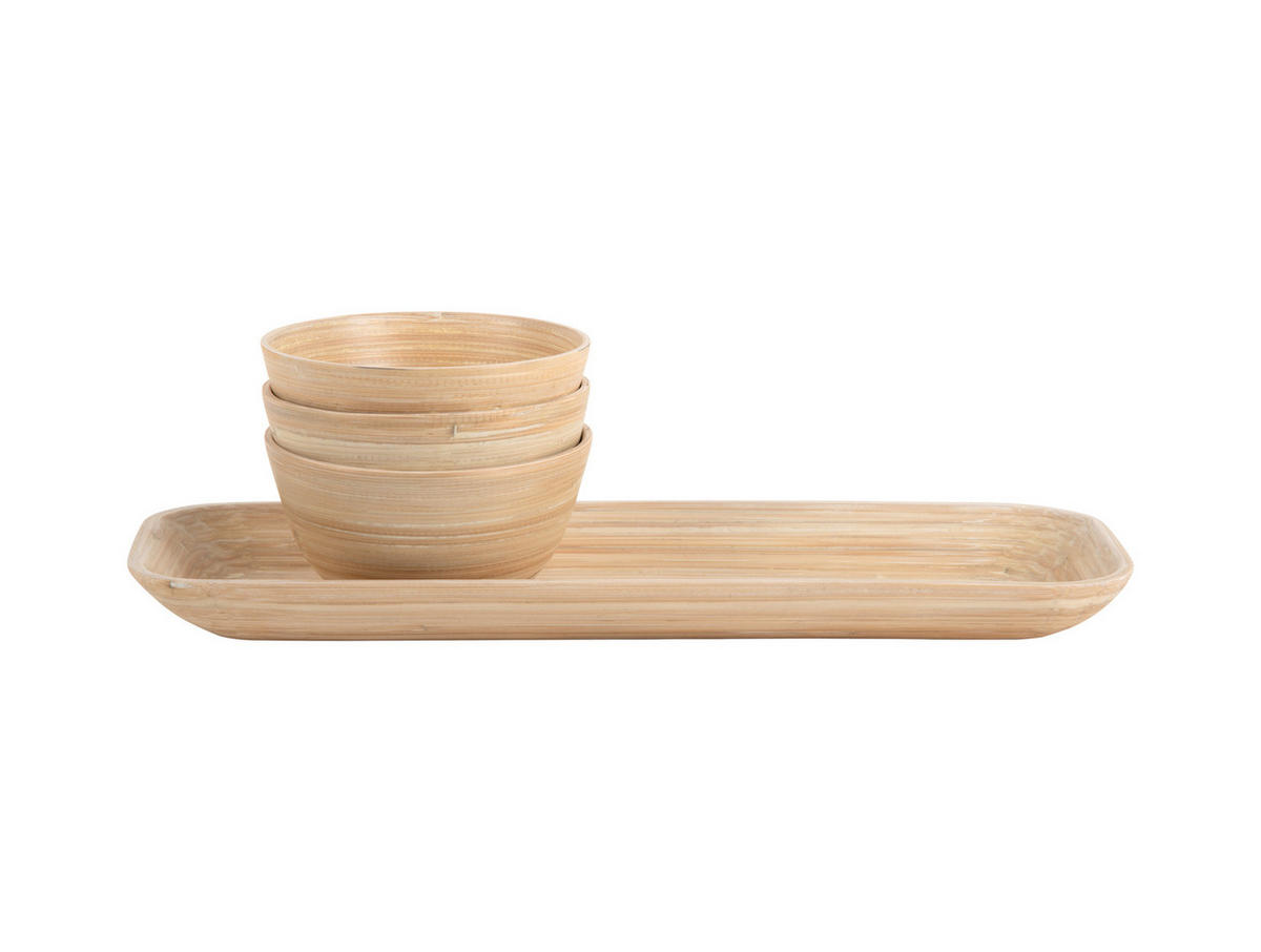 SNACK Set Puro 36/12/6 cm - Braun, Naturmaterialien (12cm) - Present Time