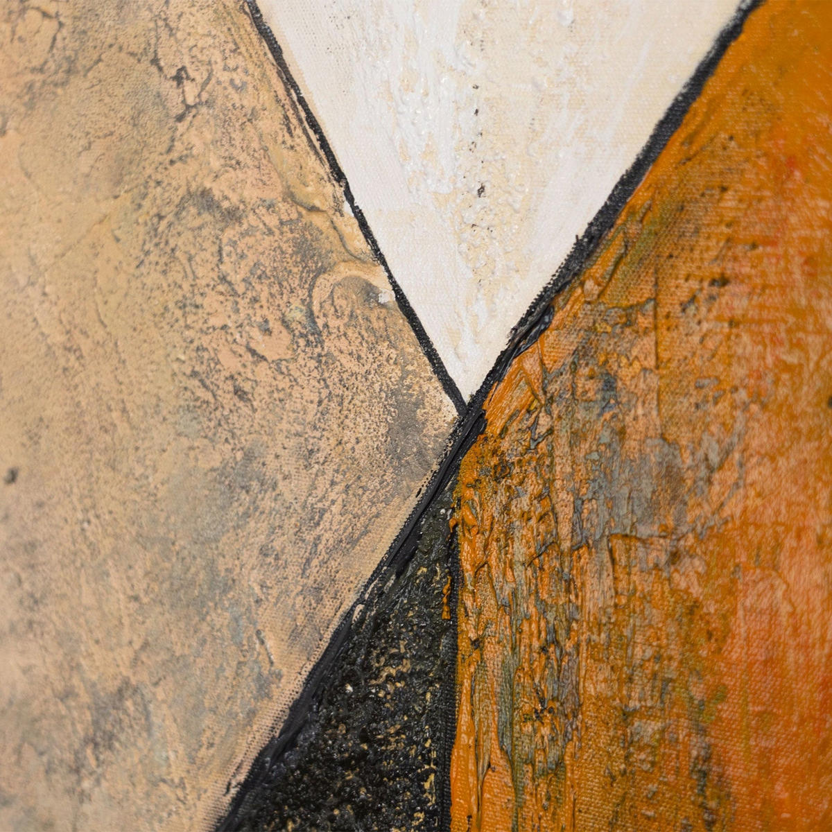 GEMÄLDE Begegnung der Ebenen Schattenfugenrahmen Grau 120x80 cm - Grau, Holz (120/80cm) - YS-art gallery