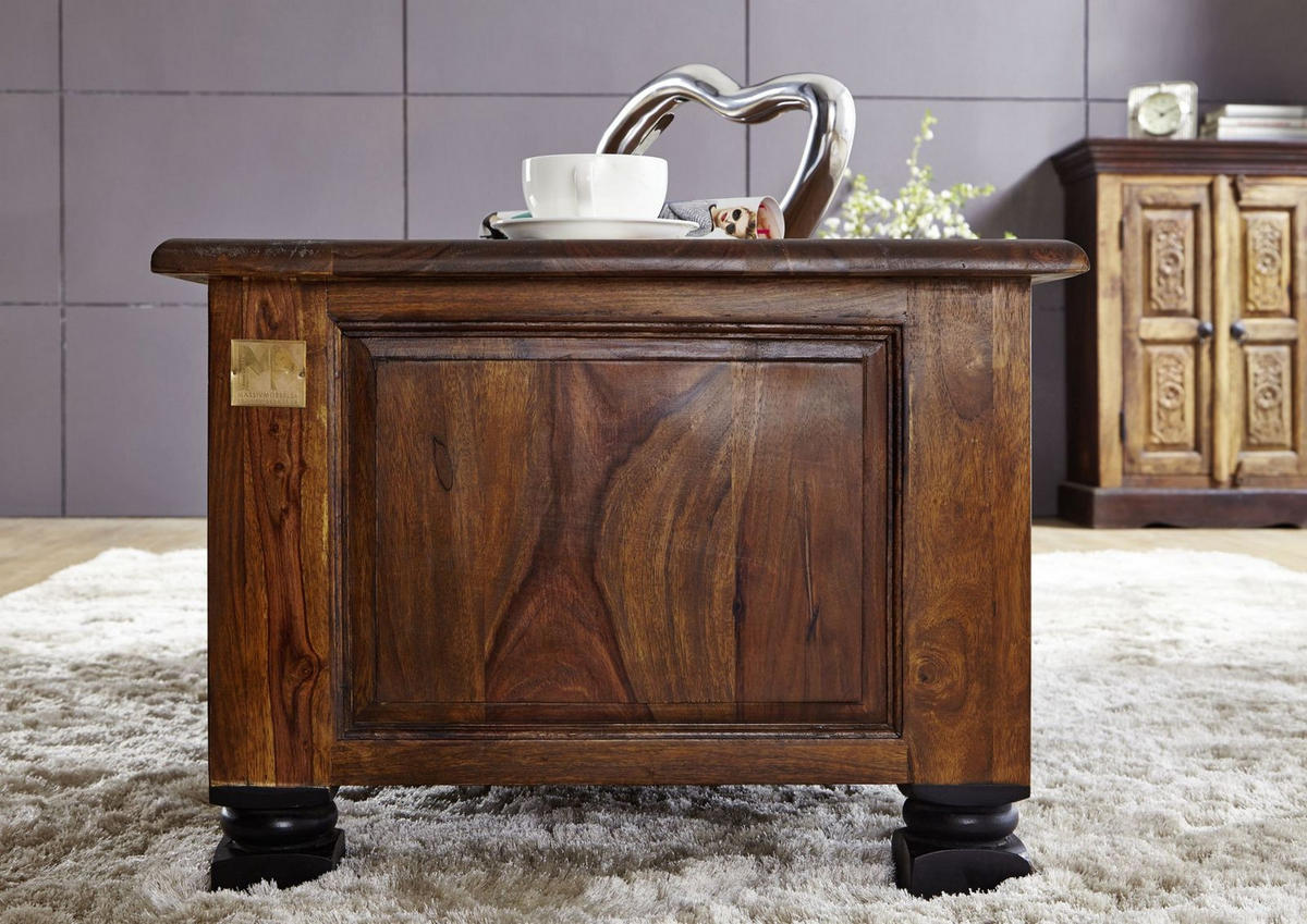 COUCHTISCH Sheesham 115x60x45 braun lackiert NEW BOSTON #204 - Braun, Holz (115/60/45cm) - Massivmoebel24
