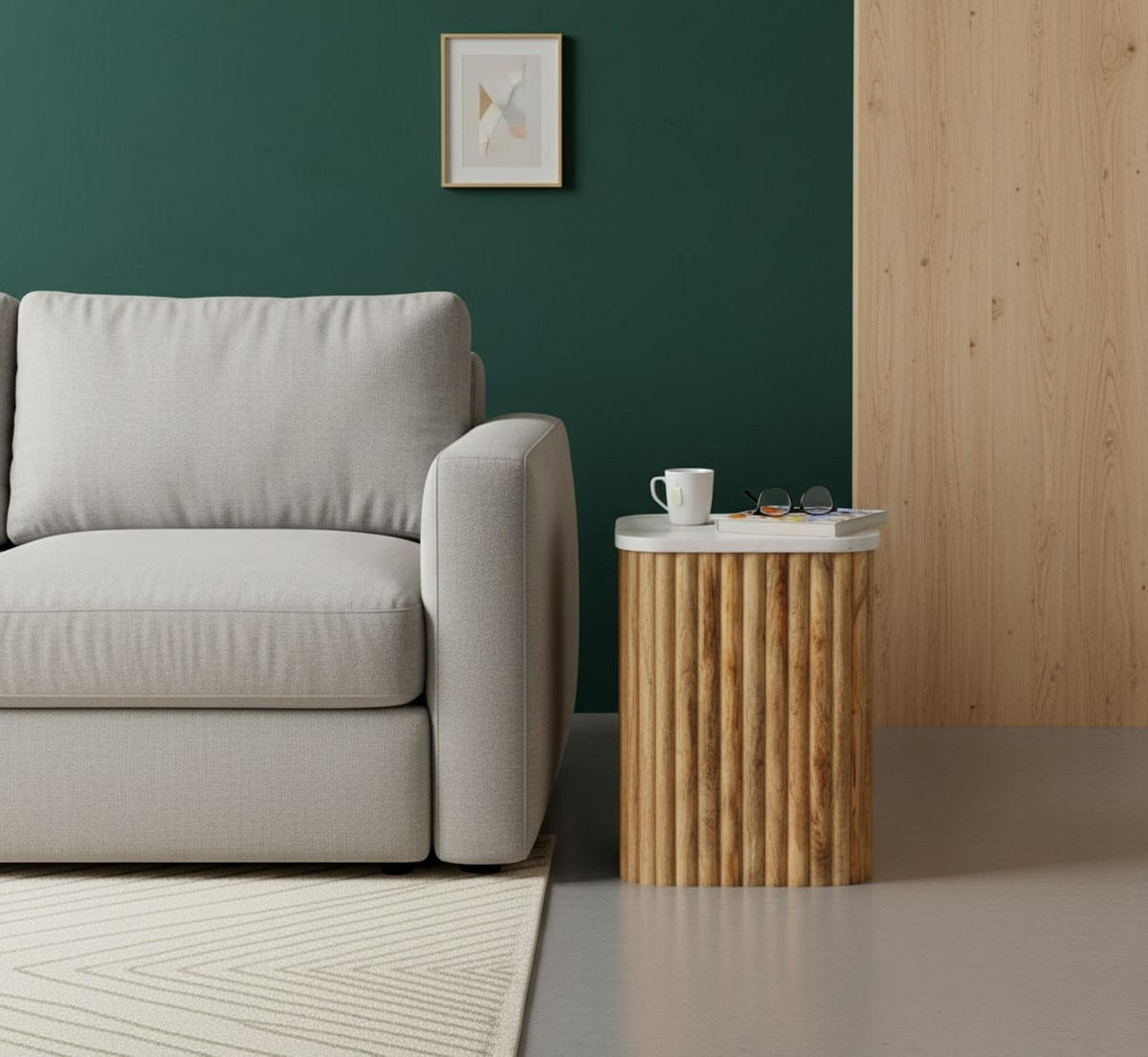 BEISTELLTISCH mit Amber-Eichen-Finish, Platz auf der Tischplatte, braun - Braun, Naturmaterialen/Holz (36/36/51cm) - Artisan Furniture