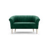 SOFA Pero Grün, Buchenholz Beine, Sofa im skandinavischen Stil - Buchefarben/Grün, Holzwerkstoff (132/70/57cm) - Bettso