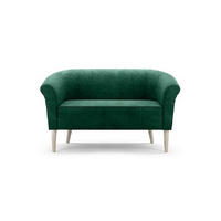 SOFA Pero Grün, Buchenholz Beine, Sofa im skandinavischen Stil - Buchefarben/Grün, Holzwerkstoff (132/70/57cm) - Bettso