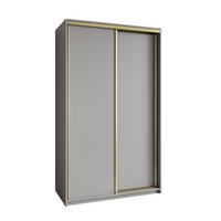 SCHWEBETÜRENSCHRANK NISSE 120/205/60 cm 2-türig Graphitfarben - Graphitfarben, Holzwerkstoff (120/205/60cm) - MASSENO