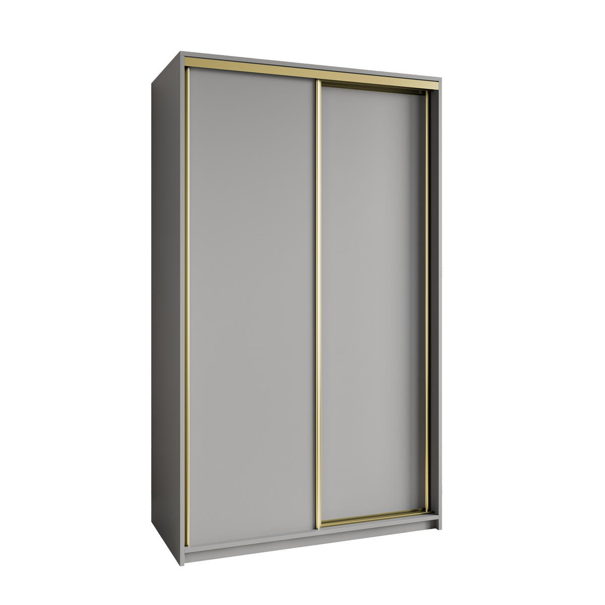 SCHWEBETÜRENSCHRANK NISSE 120/205/60 cm 2-türig Graphitfarben - Graphitfarben, Holzwerkstoff (120/205/60cm) - MASSENO