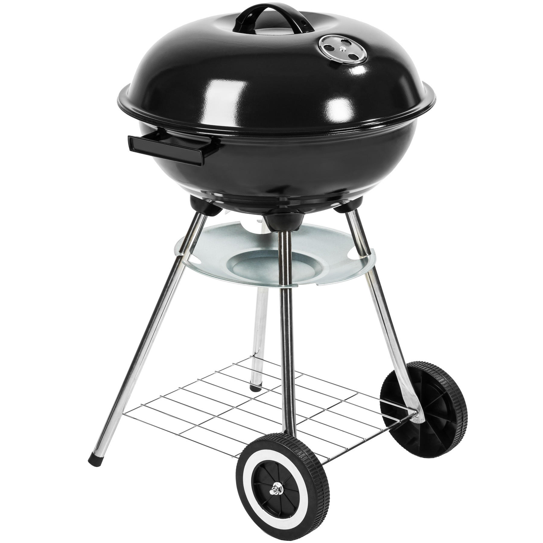 KUGELGRILL ,Ø 41,5 cm,schwarz - Schwarz, Metall (41.5/70cm) - tectake