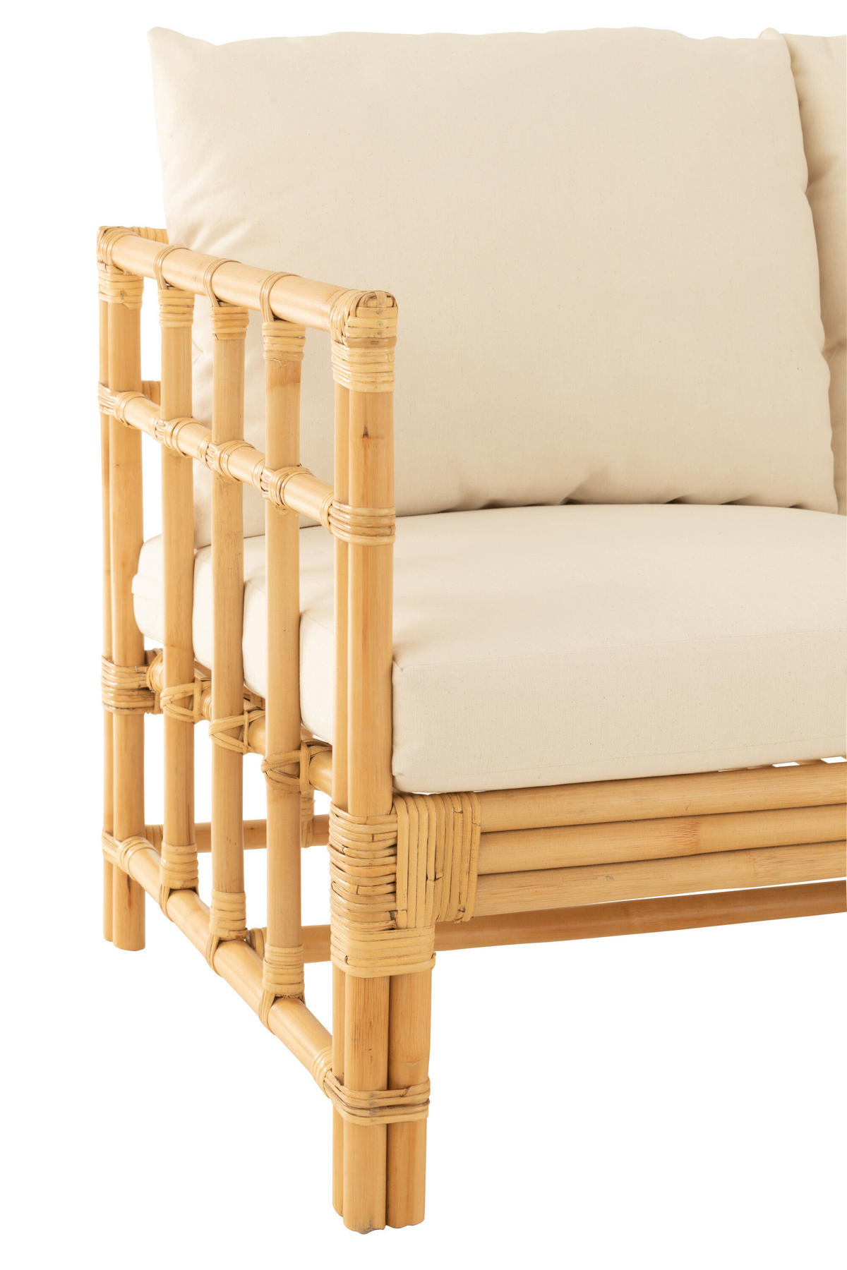 SOFA ELISE - Rottan - Natürliche - 2-Sitzer - Naturfarben, Naturmaterialien (73/64/127cm) - J-Line