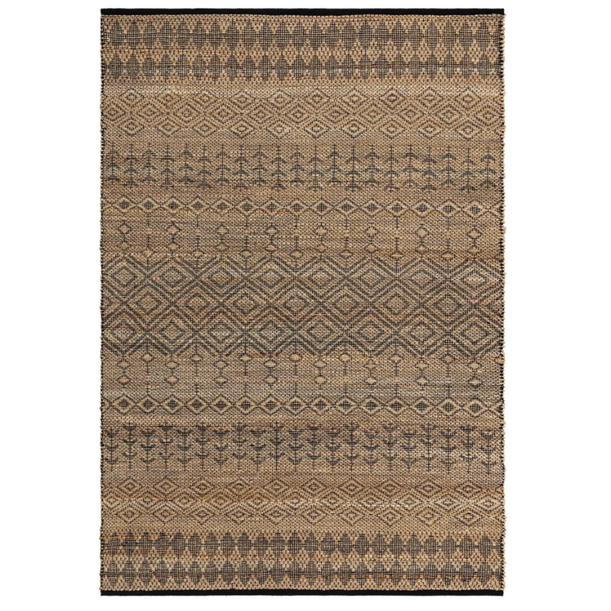 TEPPICH Naturfaser SEHRA Schwarz 120x170 cm - Schwarz, Naturmaterialien (120/170cm) - Novatrend