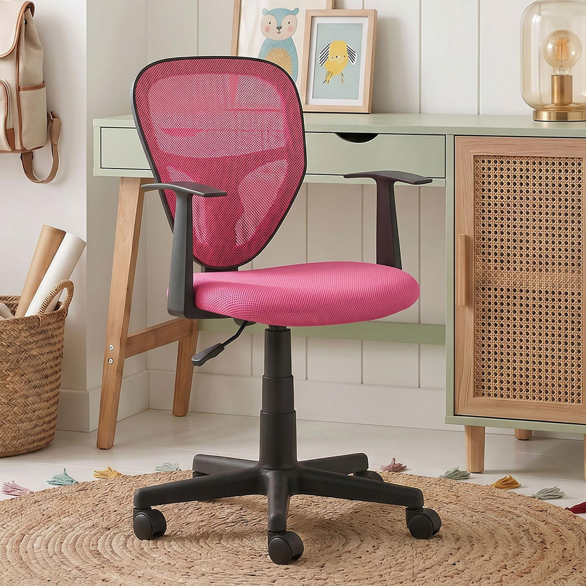 KINDERDREHSTUHL STUDIO pink - Pink, Textil (53/92/52cm) - IDIMEX