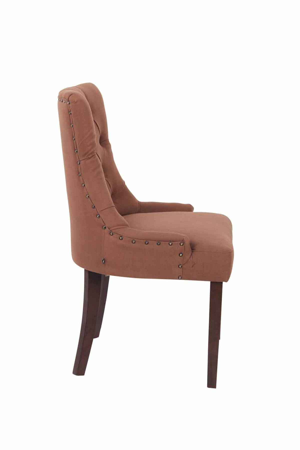 WOHNZIMMERSTUHL Stoff braun - Braun, Holz/Textil (55/92/58cm) - CLP