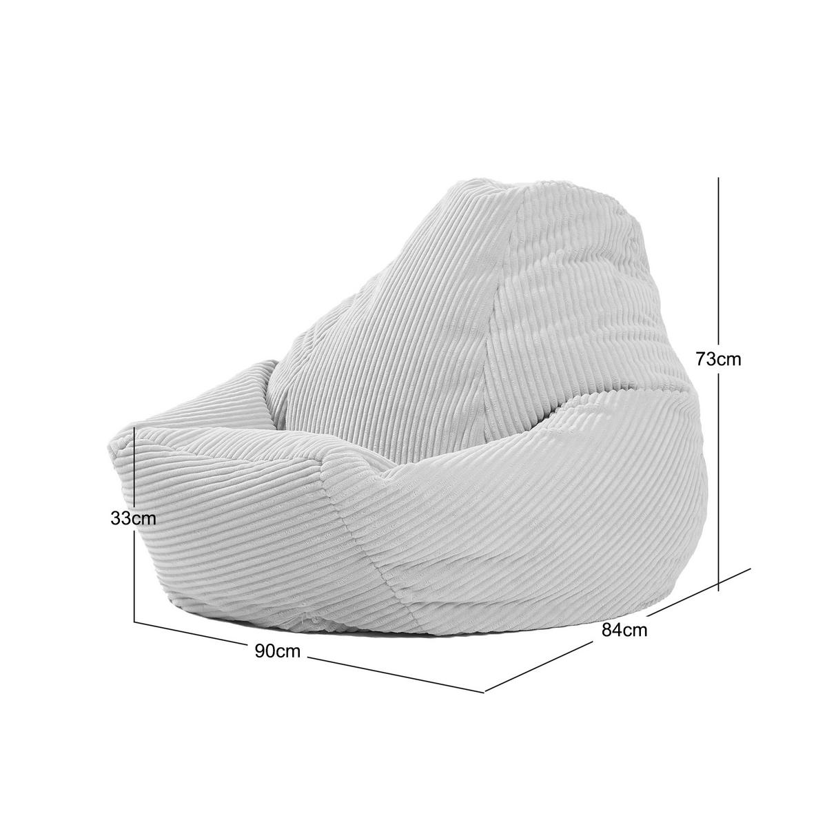POUF kord Blau - Blau, Textil (90/73/84cm) - Nordlys