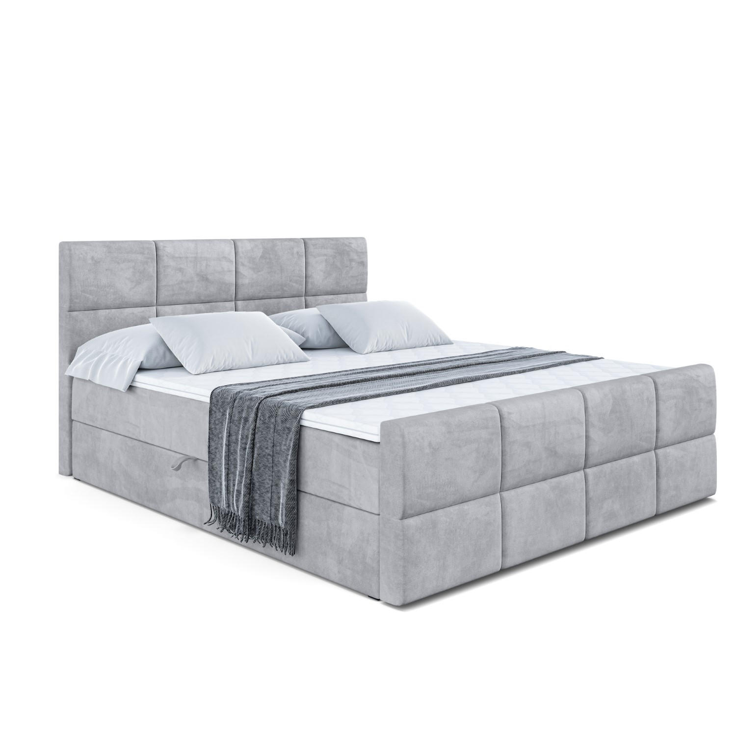 ALTDECOR AMERICKÁ postel ARDENI-Z – 140 × 200 cm – H4 – světle šedá