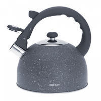 WASSERKESSEL Grau 20.5/19/21.5 cm KH1408 - Grau, Metall (20.5cm) - Kinghoff 