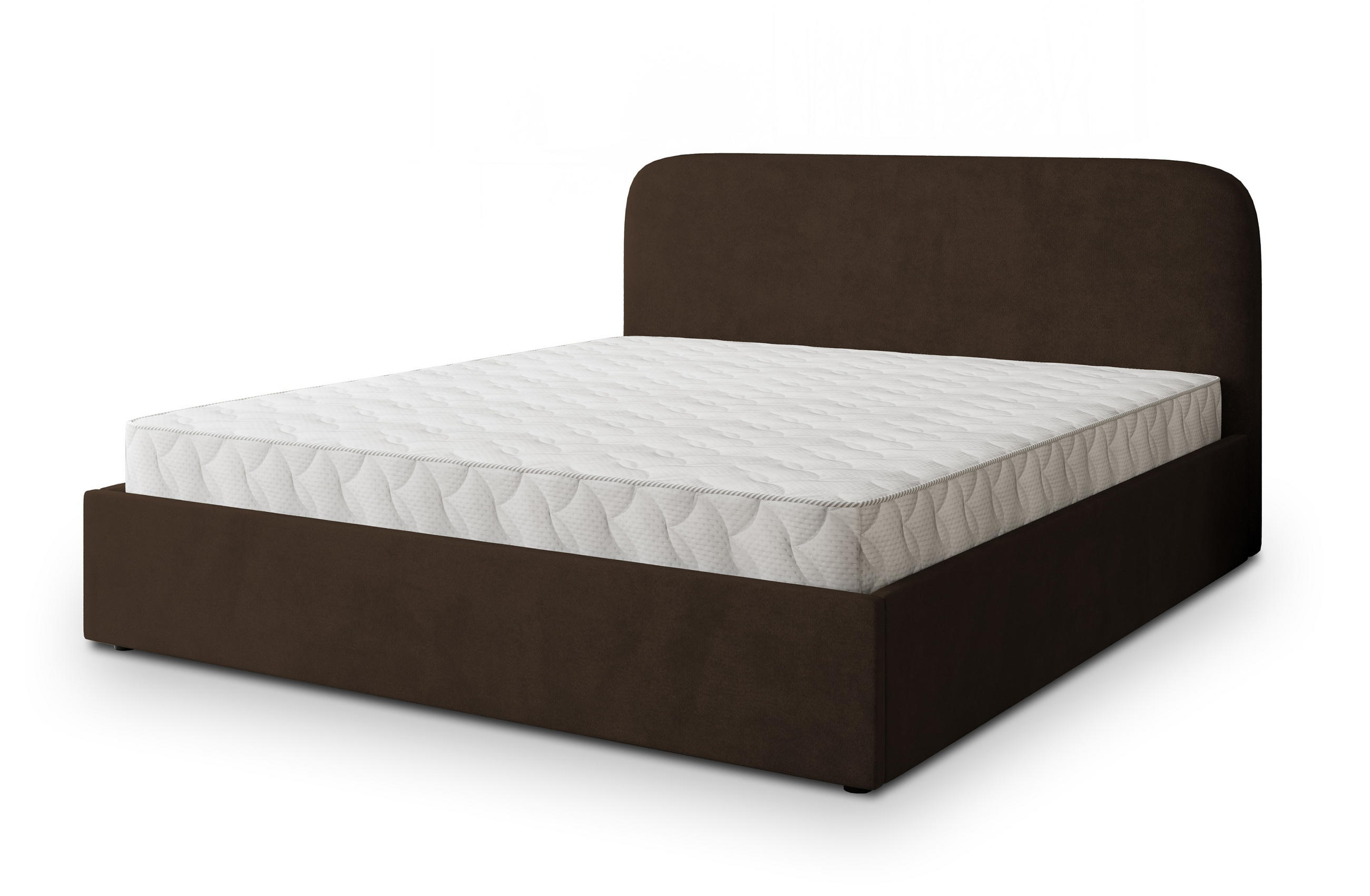 POLSTERBETT RENIVE 160x200 cm mit Bettkästen - Braun - Braun, Holz (160/200cm) - MASSENO