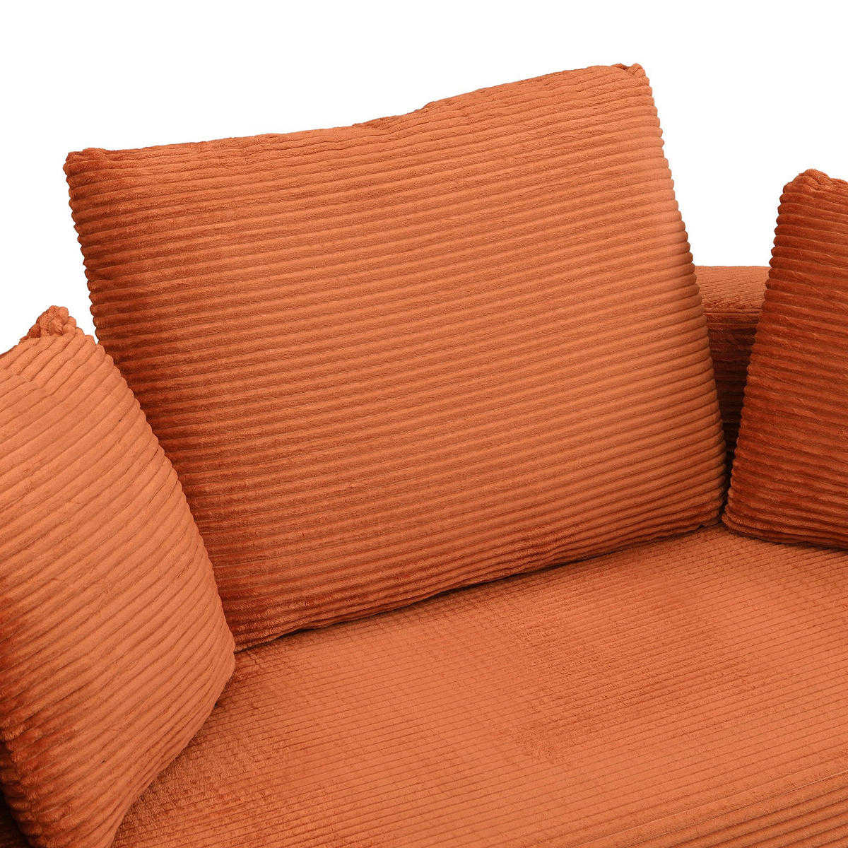 SCHLAFSOFA Loungesofa,Relaxsessel mit Schlaffunktion,klappbar,Cord,Orange - Orange, Textil (173/40/176cm) - LVHOM
