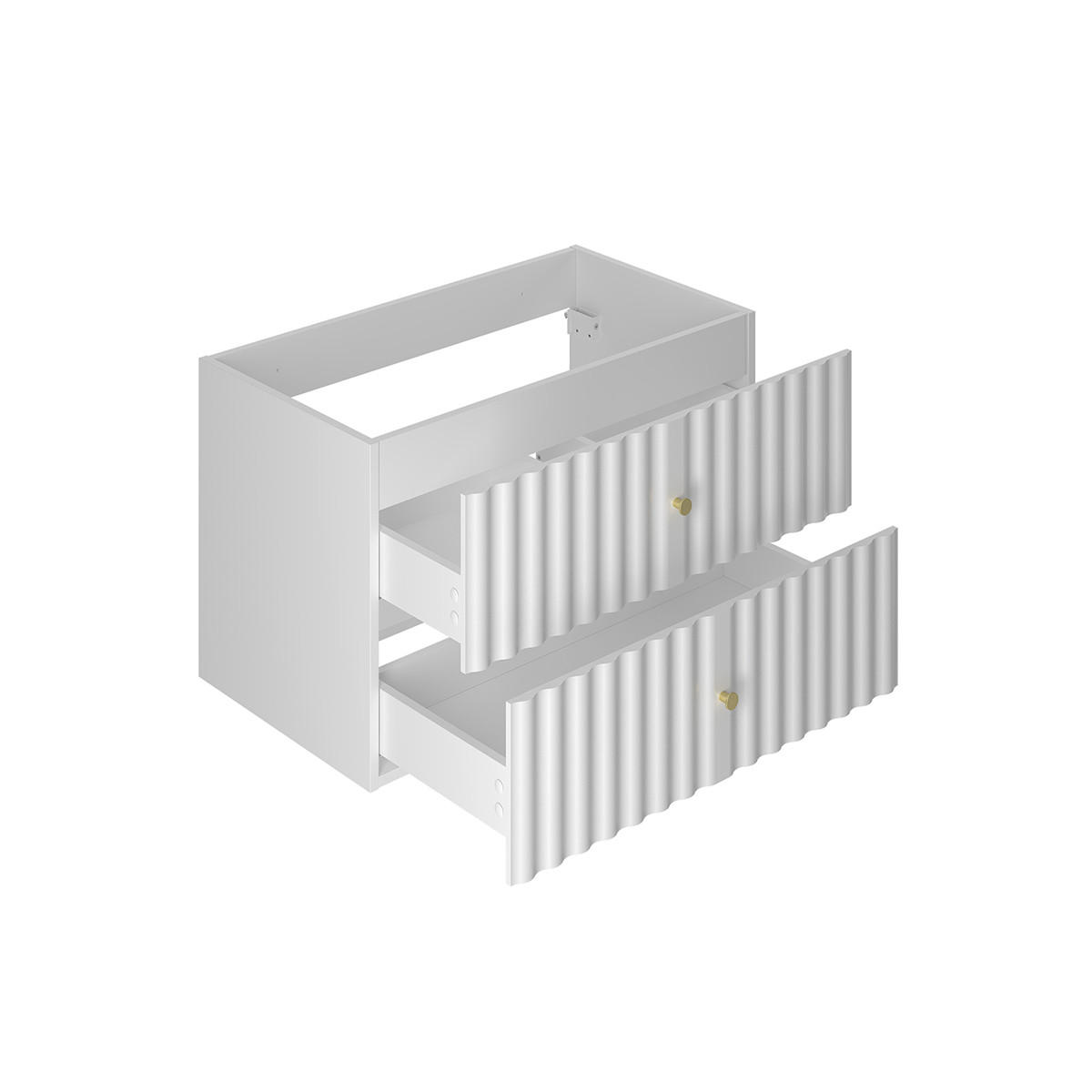 WASCHTISCHUNTERSCHRANK 80cm Izae Weiß - Weiß, Holzwerkstoff (80/50/45.8cm) - Petits-meubles