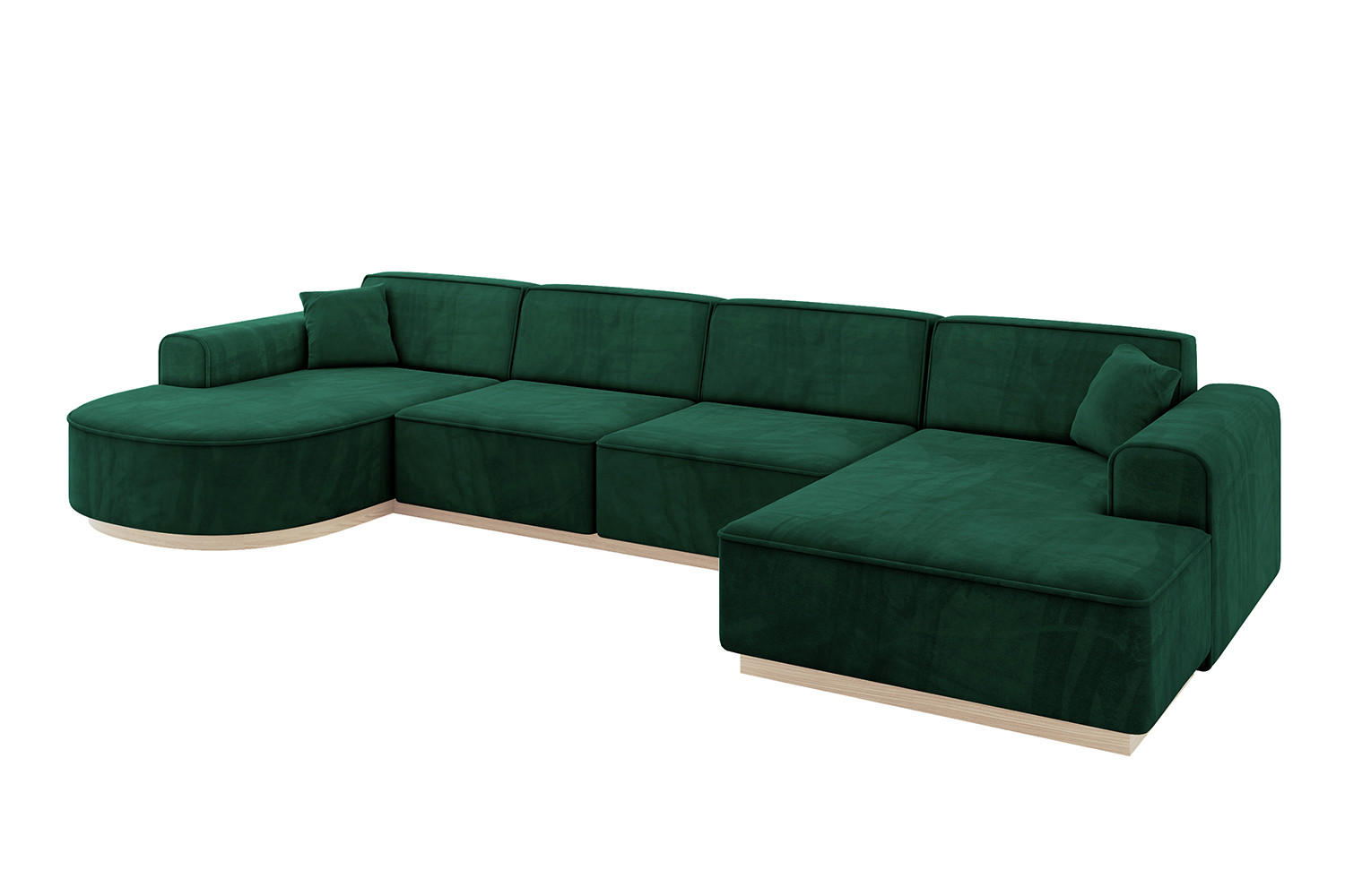 Altdecor Wohnlandschaft Dunkelgrün 388x83x171 cm