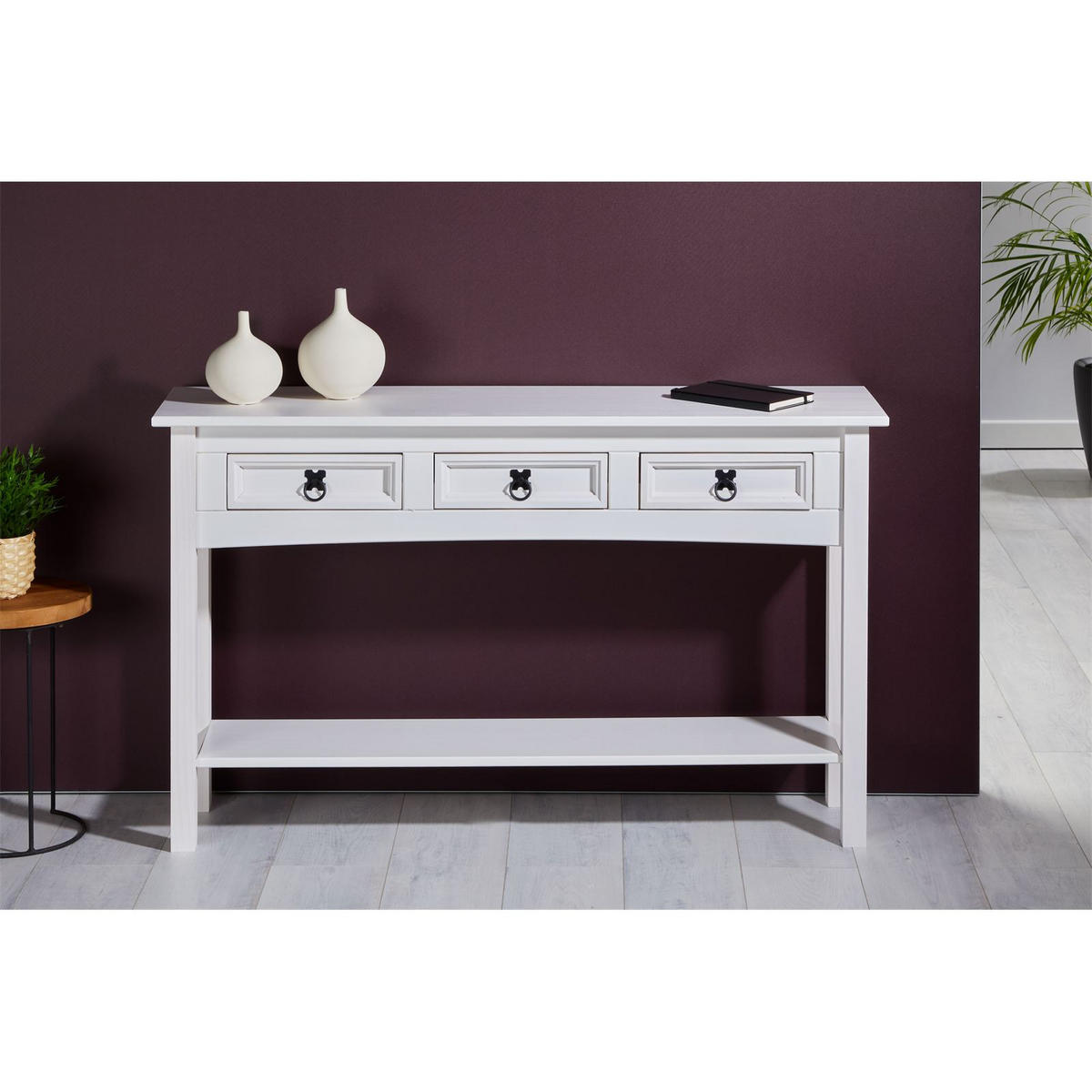 KONSOLENTISCH RURAL - Weiß, Holz (32/122/73cm) - CARO-Möbel