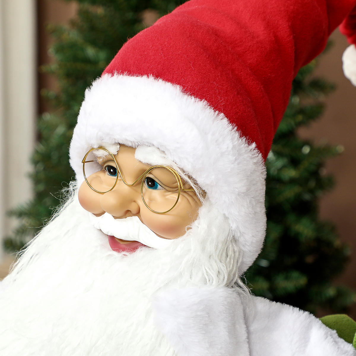 WEIHNACHTSMANNFIGUR Rot 27.0/53.0/120.0 cm - Rot, Textil (27/120/53cm)