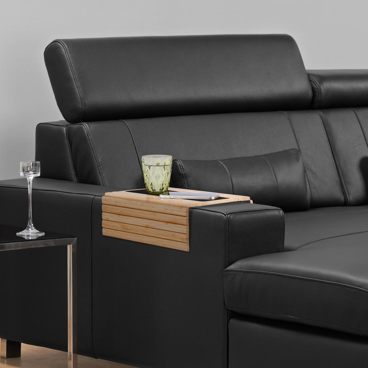 SOFATABLETT - Multicolor, Holz/Textil (42/1/34cm) - Relaxdays