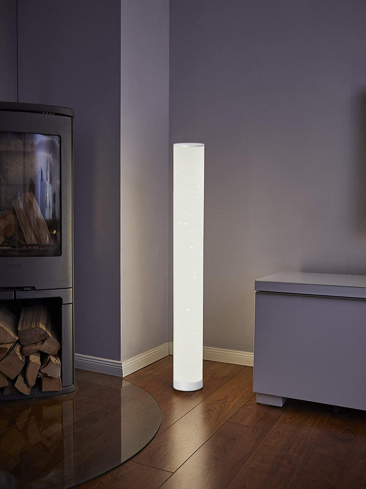 LED-LICHTSÄULE Stehlampe DIY Bausatz 103cm hoch Sterneffekt - Weiß, Kunststoff (10/10/103cm) - Northpoint