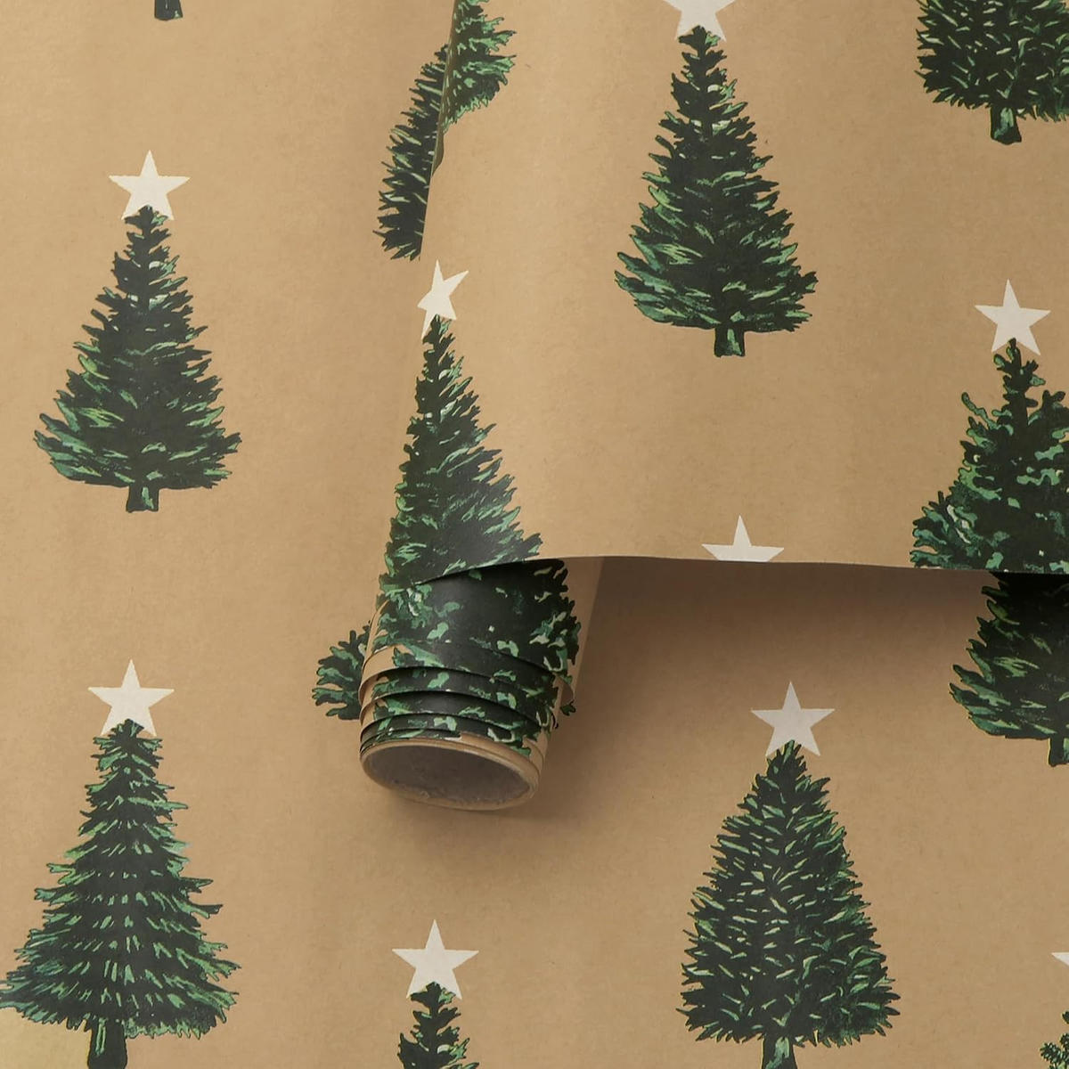 GESCHENKPAPIER – Weihnachts-Geschenkpapier – 43 x 300 cm – Braun - Braun, Papier (4/4/43cm)