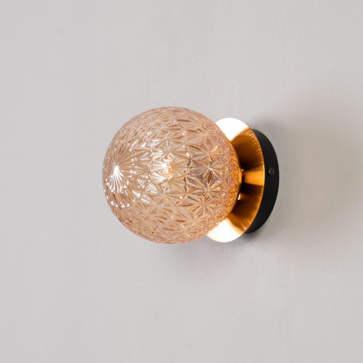 WANDLEUCHTE Orian, Gold / Messing, 15cm - Goldfarben, Glas (13/13/15cm) - KOSILUM