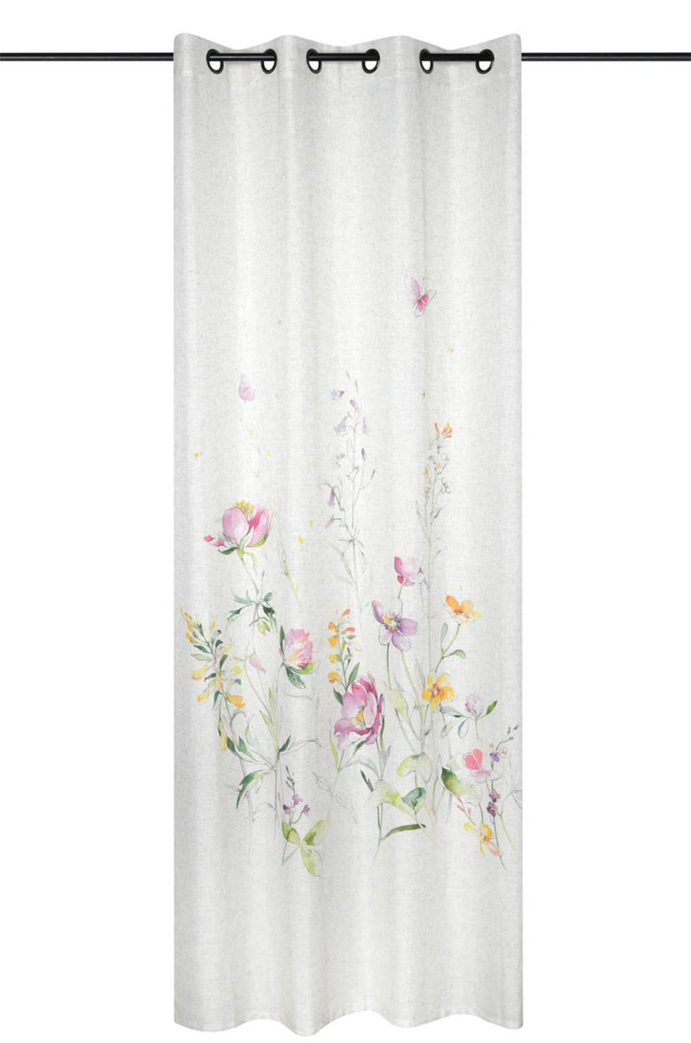 FENSTERVORHANG Leinen-Effekt Rita 135/260 cm - Weiß, Textil (140/260cm)