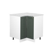 ECKUNTERSCHRANK Fame-Line Grün-Gold Landhaus 80.5 cm , AP Marmor - Weiß/Grün, Holzwerkstoff (80.5/82/60cm) - Vicco