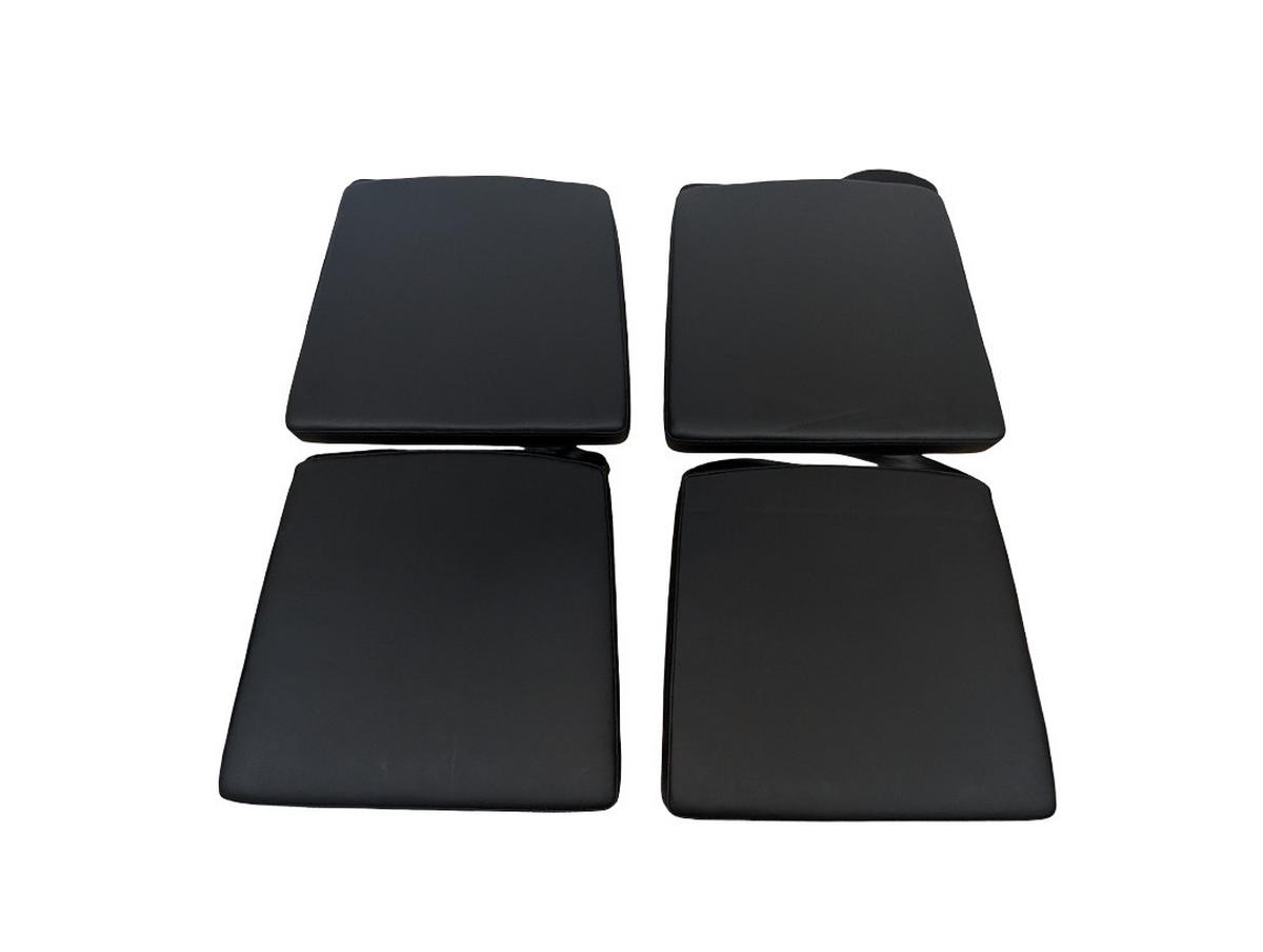 SITZKISSEN Larissa PUs 4 Set - Schwarz, Textil (42/46/5cm) - Sedex