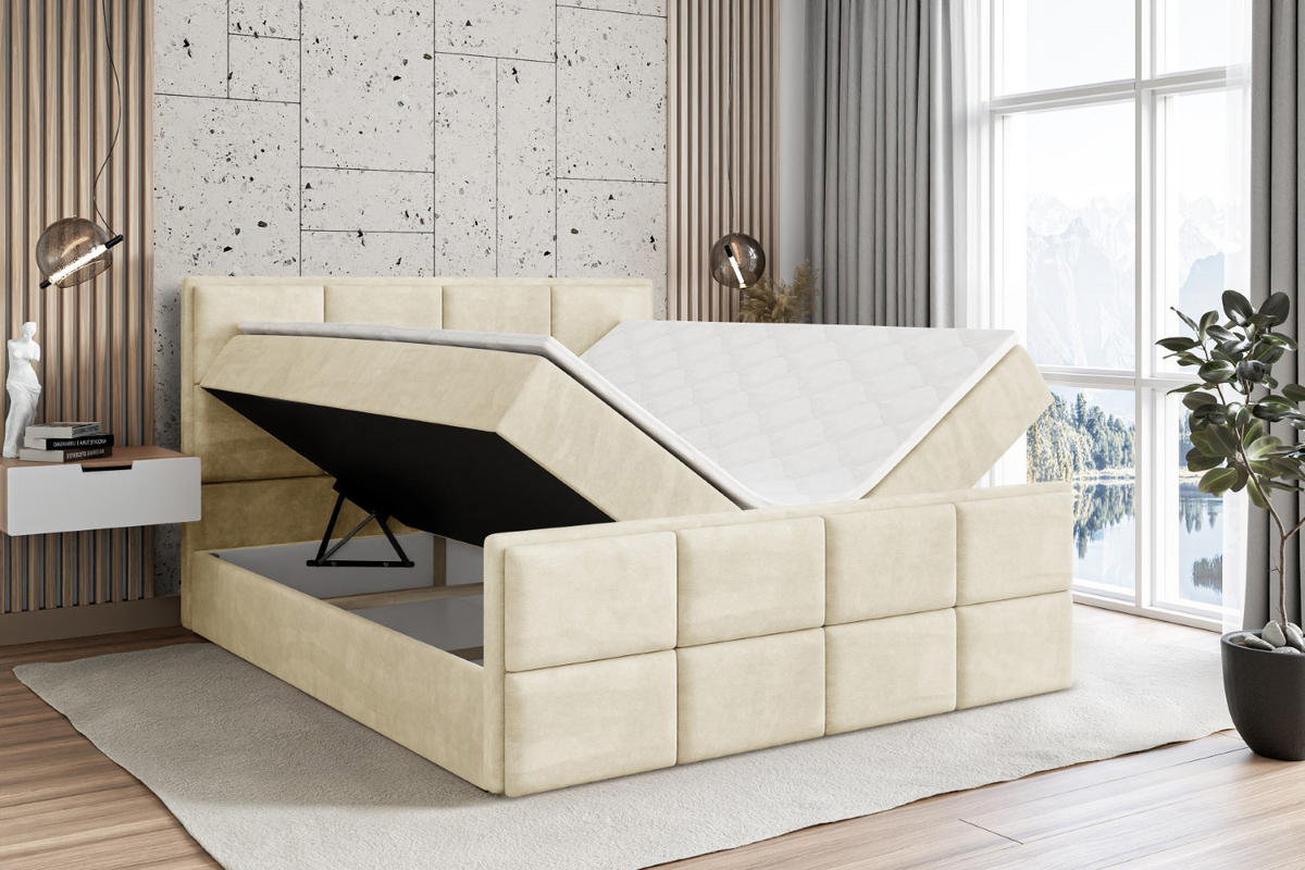 BOXBETT NOVA-Z - 200 x 200 - H4 - Beige - Beige, Holzwerkstoff (200/200cm) - ALTDECOR