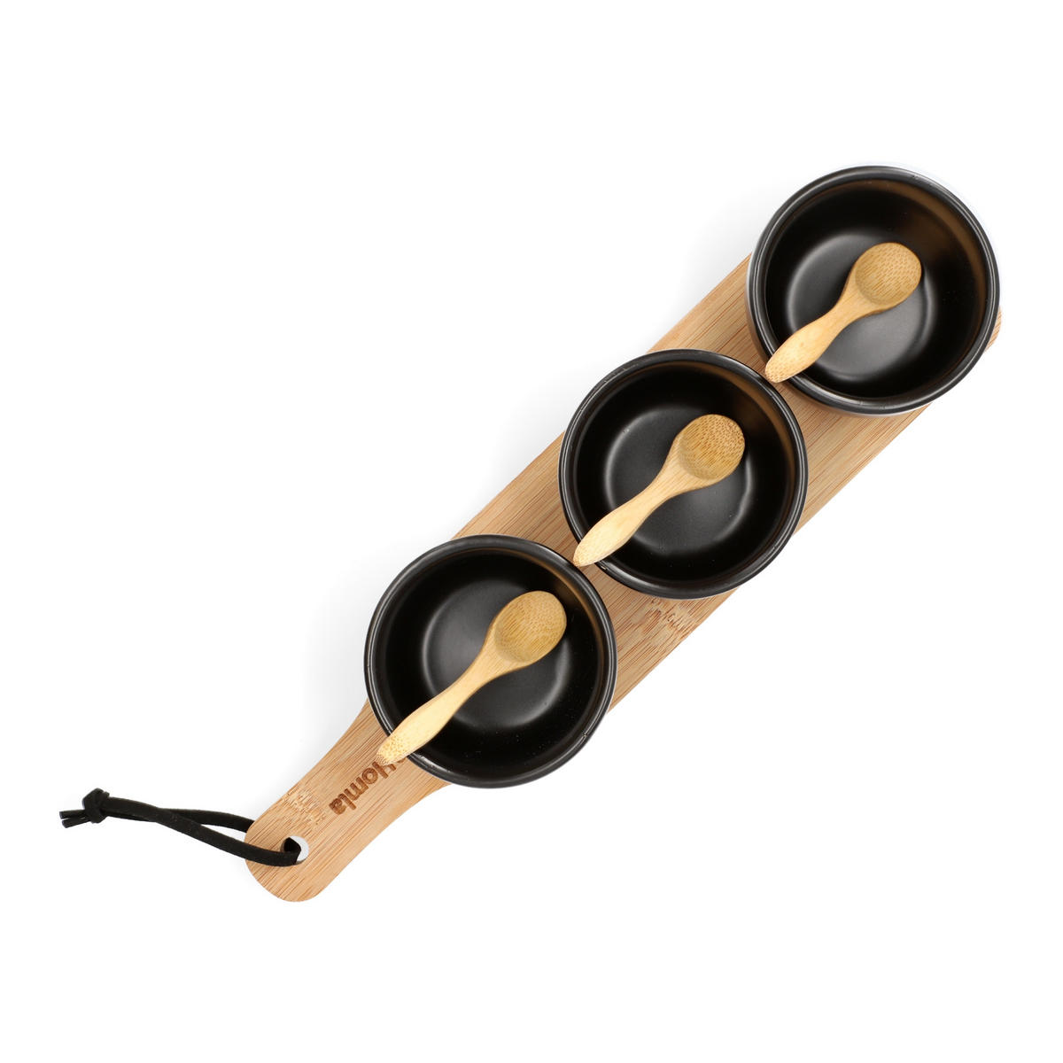 SERVIERSCHALENSET Fincan Schwarz 32/8 cm - Schwarz, Keramik (8/8/32cm) - Homla