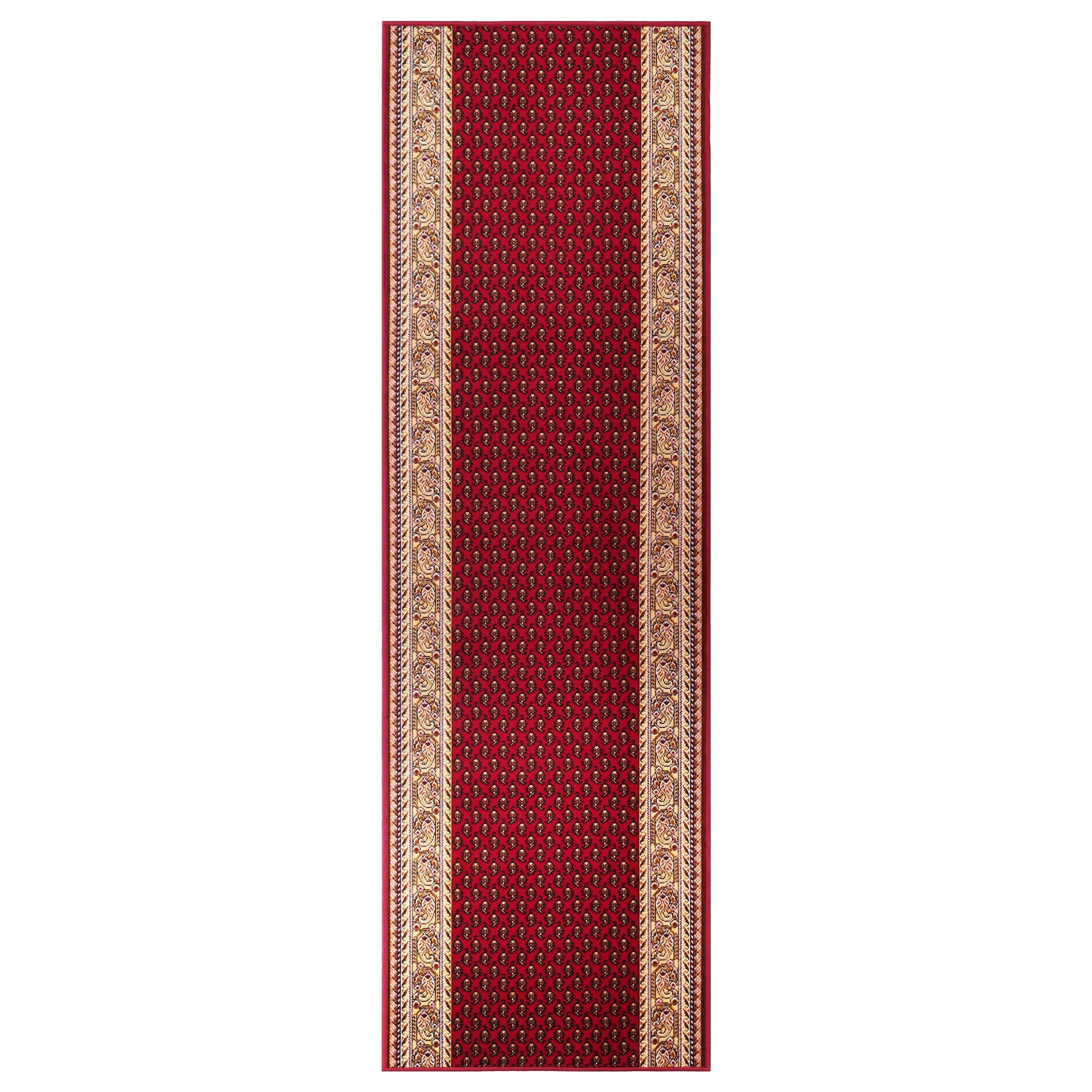 TEPPICHLÄUFER Anti-Rutsch Weinrot rutschfest Gummiunterlage 67/1100 cm - Weinrot, Textil (67/1100cm) - Tapiso
