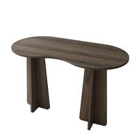 SCHREIBTISCH mit organisch-form Tischplatte 120/60/75 cm - Naturfarben, Holzwerkstoff (120/60/75cm) - Calicosy