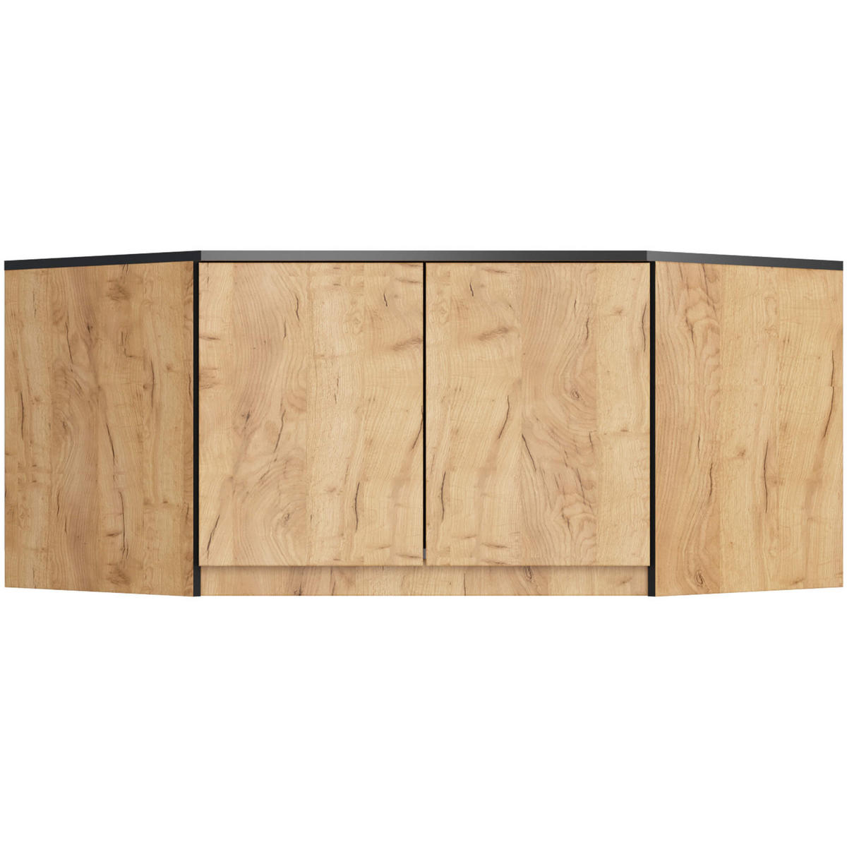 AUFSATZSCHRANK Eiche Craft 100x50x55 cm - Eichefarben, Holzwerkstoff (100/55/50cm) - Akord