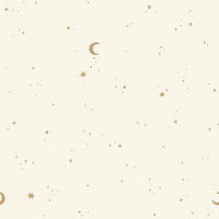 TAPETE - Mond und Sterne - 1000x53 - Goldfarben/Weiß, Papier/Kunststoff (53/1000cm) - Little Dutch