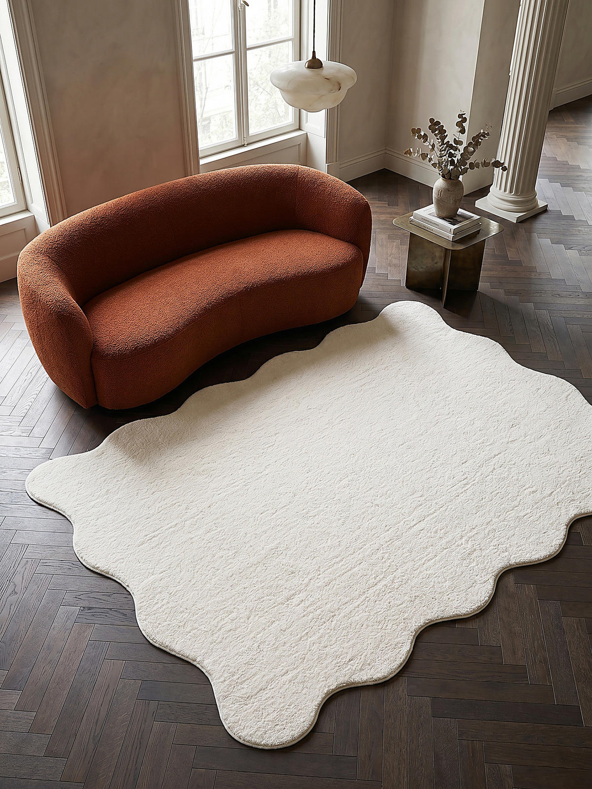 HOCHFLORTEPPICH Antirutsch Uni TIRSO Polyester Creme 140 x 200 cm - Beige, Textil (140/200cm) - KADIMA DESIGN