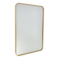 WANDSPIEGEL Boston Gold - Goldfarben, Metall (60/90/4cm) - Fragix
