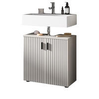 WASCHBECKENUNTERSCHRANK kaschmir 60 cm, Badezimmer Unterschrank 2-türig - Kaschmir/Schwarz, Holzwerkstoff/Kunststoff (60/59/30cm) - Inn.Furn
