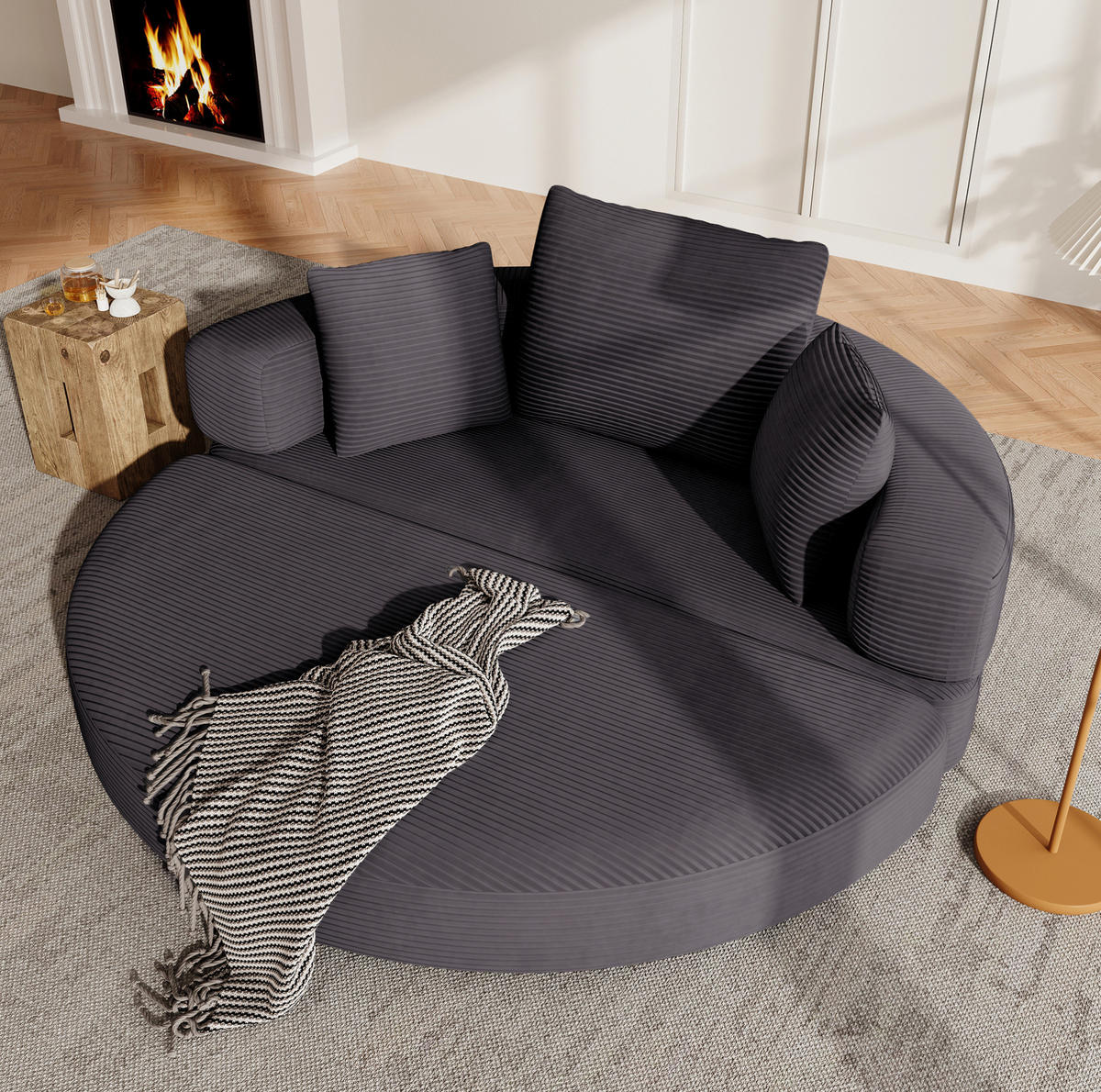 SCHLAFSOFA 173/176/40 cm aus Schaumstoff mit 2-in-1-Funktion Schwarz - Schwarz, Kunststoff (176/40/173cm) - Modenvie