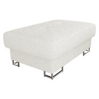 POLSTERHOCKER Cotere - Ecru/Silberfarben, Holz/Metall (104/42/67cm) - MIRJAN24