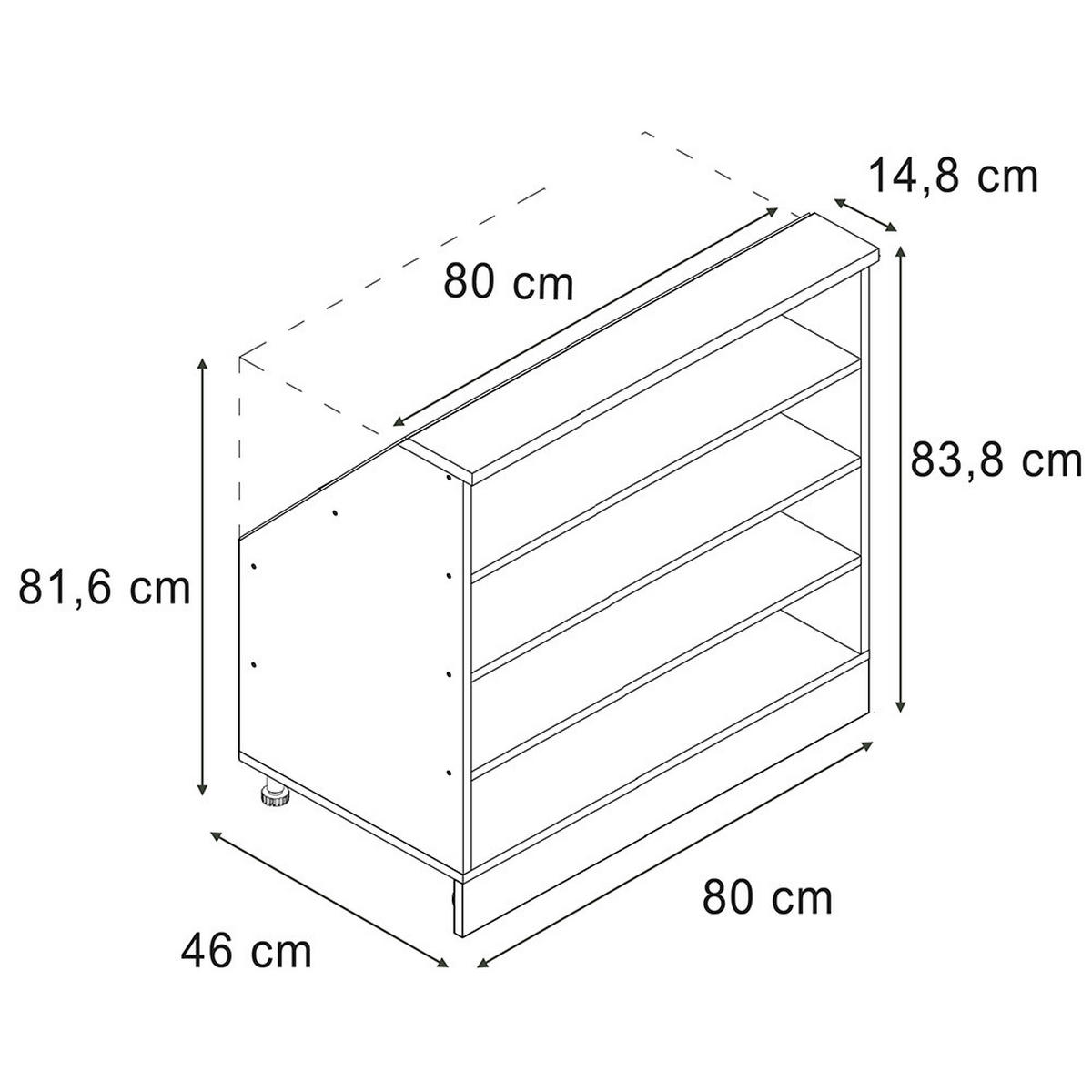 SKRIŇA POD ŠIKMÚ STRECHU Rion antracitová 80 x 81.6 cm so 4 priehradkami - antracitová, kompozitné drevo (80/83.8/46cm) - Vicco