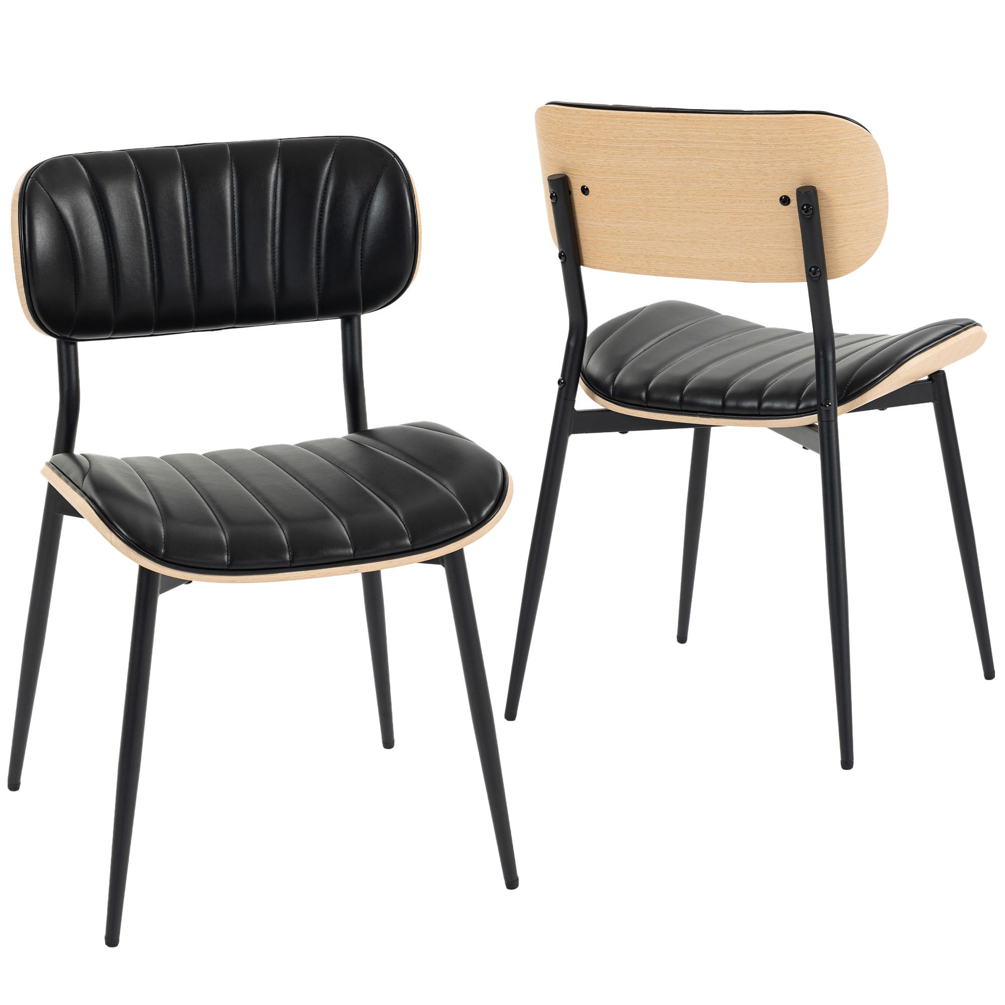 Pangivo Esszimmerstuhl Schwarz 49.5x80x49.5 cm