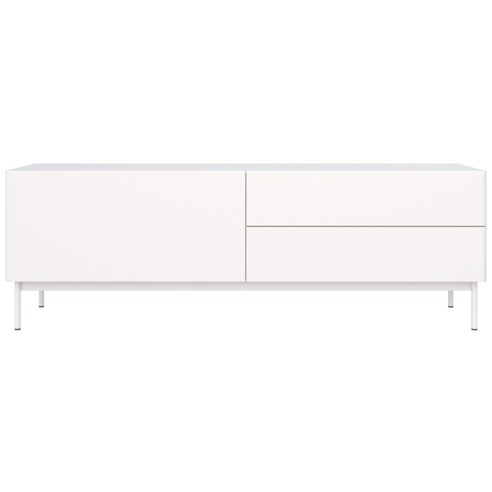 TV-STOLÍK Olio Biela 160 cm - biela, kov/kompozitné drevo (160/52/38.6cm) - Selsey