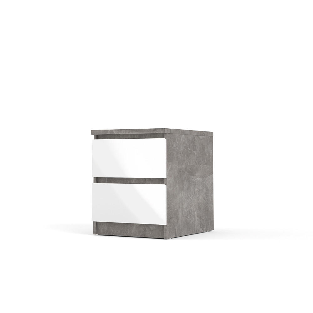 NACHTSCHRANK Beton - Grau, Holzwerkstoff (40/50/50cm) - ebuy24