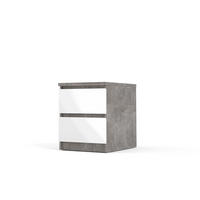 NACHTSCHRANK Beton - Grau, Holzwerkstoff (40/50/50cm) - ebuy24
