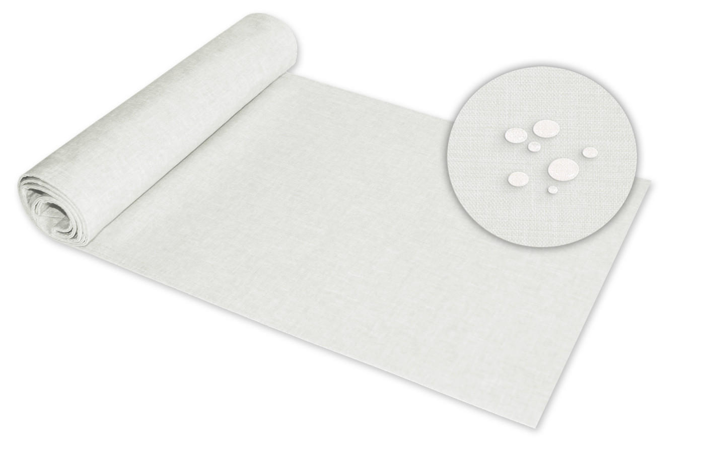 TISCHLÄUFER 40/100 cm Weiß Leinenoptik - Weiß, Textil (40/100cm) - TiborTex